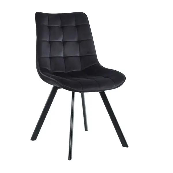 Krzesło tapicerowane czarny nogi czarny J265